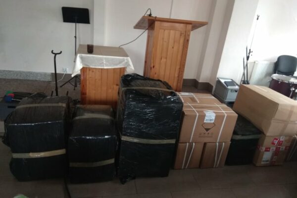 Randy Hacker - Lublin Baptist with donations